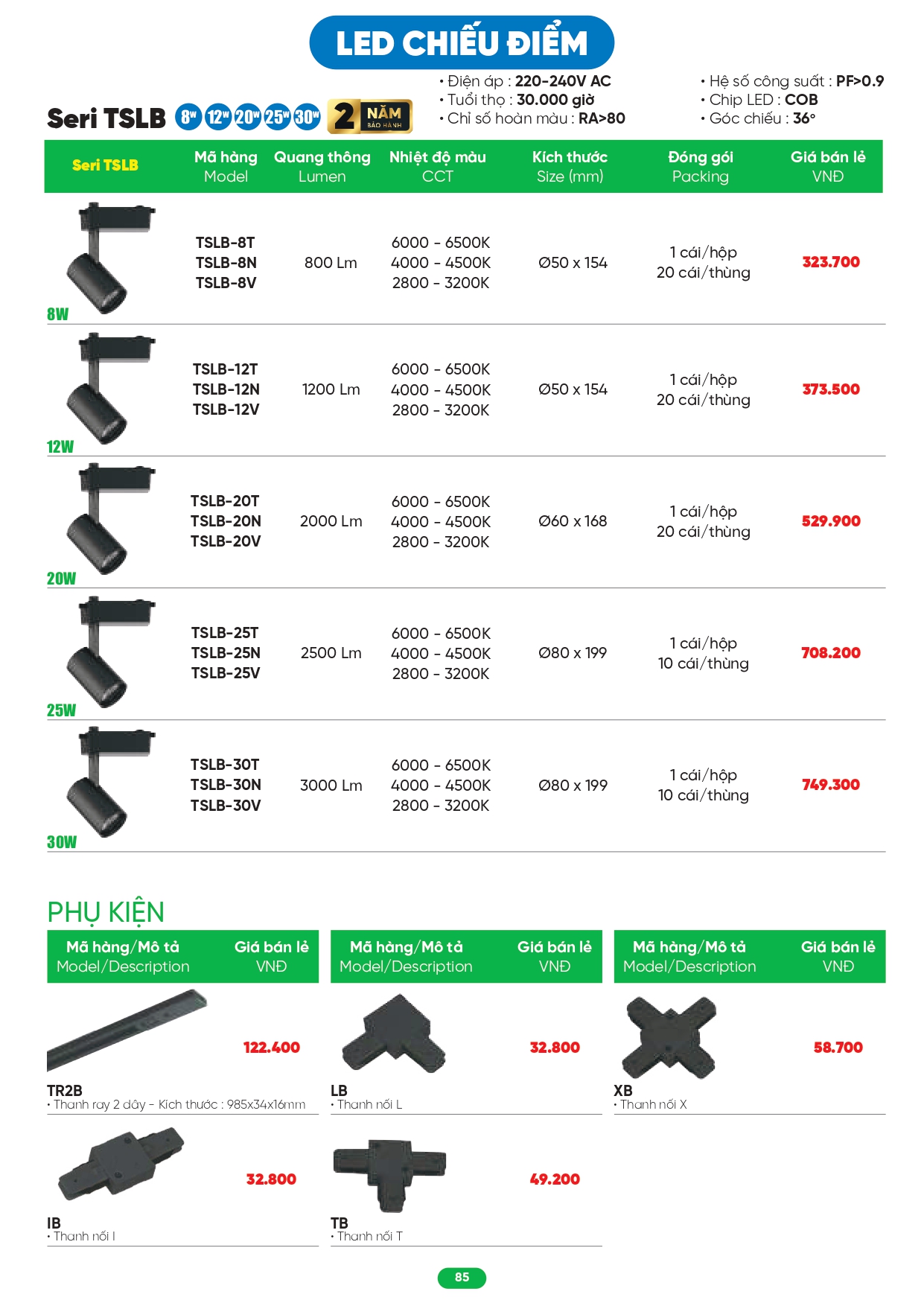 Bảng giá đèn LED MPE 2026